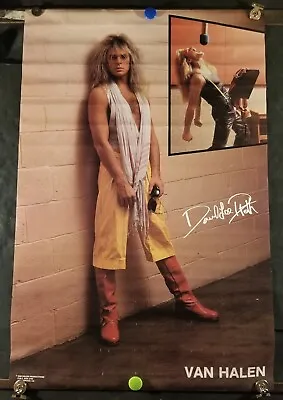 Van Halen David Lee Roth ORIGINAL Studio Poster Approx 23 X25  1980's • $9