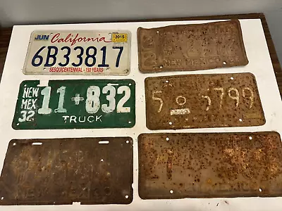 Lot Of 6 Vintage New Mexico & California License Plates • $0.99