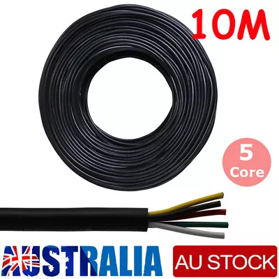 10M 5 Core Wire Cable Trailer Cable 6.5mm Automotive Boat Caravan Truck Coil PVC • $22.79