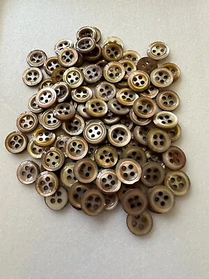 (50) Vintage Small Light Taupe Mother Of Pearl Buttons • $9