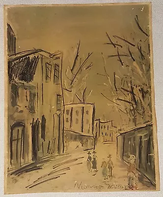 Maurice Utrillo Water Color Print Sidney Z Lucas - La Vieille Rue Saint Vincent • $56