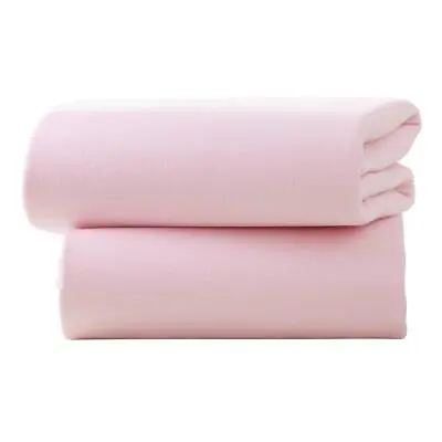 £10.99 • Buy Clair De Lune Fitted Sheets For Pram/Crib Sheets - Pack Of 2 (Pink) 90x40cm  