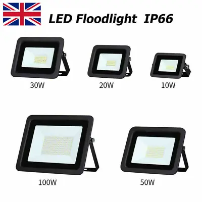 £4.99 • Buy Led Floodlight Outside Light 10W-100W Security Flood Outdoor Garden Spotlights