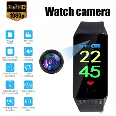 1080P Wrist Watch Camera Wristband Voice Video Recorder Security Hidden Camera • $51.10