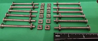  Vintage Lot Of 24 Square Head Nuts 12 Bolts Size 10-24-2 1/2course C-Pictures  • $4.75