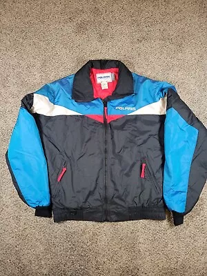 Vintage Polaris Snowmobile Jacket Coat Thinsulate Men's Sz XLT Tall USA Blue A3 • $40