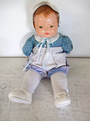 ANTIQUE 16   Madame Hendren  S31  Composition Crier Doll Sleepy Eyes Over 100 Yo • $75