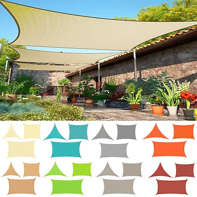 Outdoor Sun Shade Sail Canopy Rectangle Sand Uv Block Sunshade For Backyard Deck • $27.31