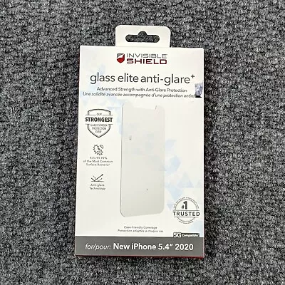 Zagg InvisibleShield Glass Elite/Anti-Glare 5G For 2020 IPhone 5.4  Screen NEW • $16.99