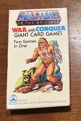 Masters Of The Universe War & Conquer Giant Card Game He-Man 1983 Complete MOTU • $14.99