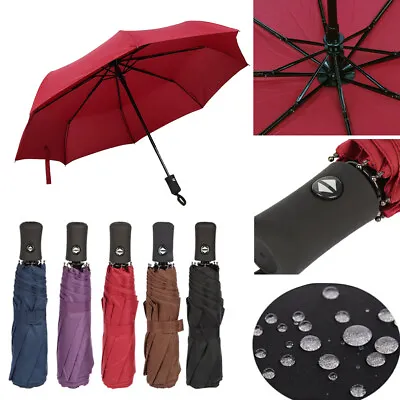 $13.19 • Buy New Windproof Travel Umbrella Strong Aluminum Automatic Open Compact 3-Folding