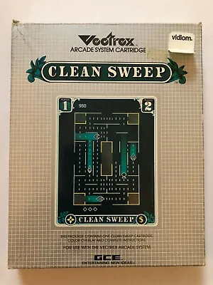 🔥 Clean Sweep For Vectrex TESTED CIB With Box Insert Instructions Overlay • $59.95