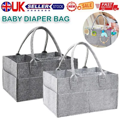 Baby Diaper Organizer Storage Box Kids Caddy Felt Changing Nappy Carrier Bag UK • £2.99