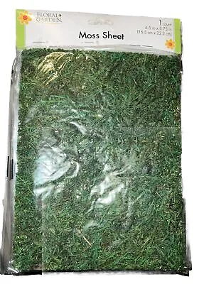 New Lot Set 8 Packs Floral Garden Green Moss Sheets 6.5x8.75” Fairy Garden Craft • $34.99