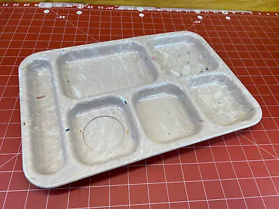 Dallas Ware Melmac Melamine Confetti Divided Lunch Cafeteria Trays Brown Vtg • $17.95