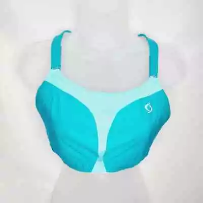 Moving Comfort  Blue Endurance Racer High Impact  Sports Bra 36D Style 350046 • $29