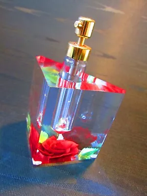 Vintage Perfume Atomizer Working Red Rose Lucite Bircraft USA • $7.51