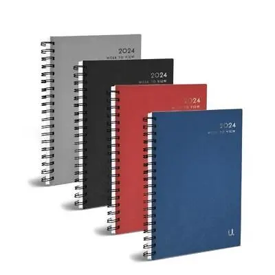 2024 A5 Spiral Bound Week To View Diary WTV Planner With Hourly Slots Week Days • £3.95