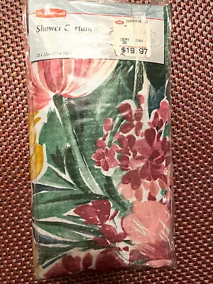 Rubbermaid Shower Curtain Fabric Paradise Forest Unopened Vintage Floral • $18