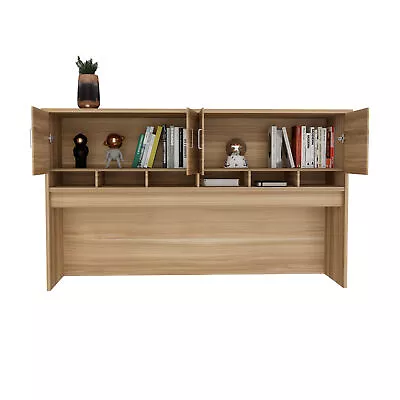 Desk Hutch With Pigeon Holes Office Furniture Storage Cupboard With Doors Shelf • $499