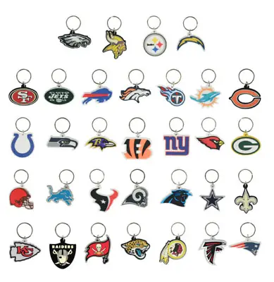 NFL Logo PVC Keychain: PICK YOUR 32 Teams Of FANATICISM!!! • $4.99