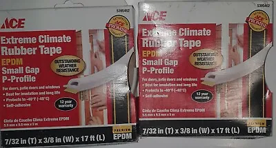 Ace 5395462 Extreme Climate Rubber Tape EPDM 7/32in X 3/8in X 17ft Qty 2 • $12.99
