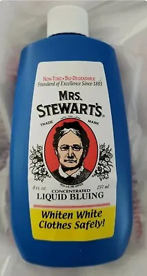 Mrs. Stewart's Concentrated Liquid Bluing Whitens White Clothes Safely  8oz NEW  • $9.99