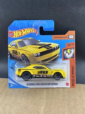 Hot Wheels Muscle Mania ‘18 Dodge Challenger SRT Demon 10/10 Short Card 1/64 • $6.21