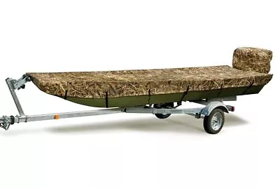 Mossy Oak Marine Camouflage Boat Cover ~ Fits Jon 14 To 15 Ft Boats Beam 54 Inch • $54.95