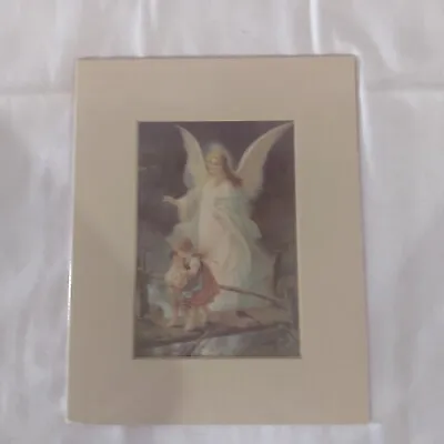 Vintage Guardian Angel With Boy And Girl Walking  8  X 10  • $28