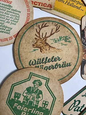 Vintage German Beer Coaster Collection LOT OF 30 Hard Bar Style Germany Coasters • $15.30