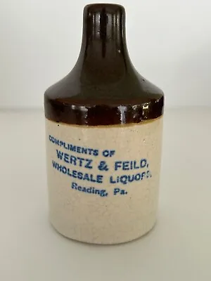 Wertz & Field Wholesale Liquor Miniature Mini Vintage Stoneware Advertising Jug • $165.75