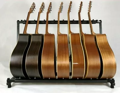 $69.80 • Buy Guitar Stand Fits 7 Guitars Bass Display Rack Metal Material Anti-collision Foam
