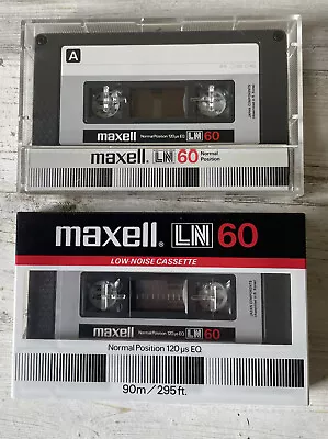 Maxell LN 60 Blank Audio Cassette Tape - Lot Of 2 - New • $24