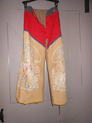 C1950s Vtg Roy Rogers & Trigger Childs Western/Cowboy Pull On Pants/Chaps • $13.99