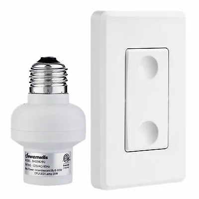DEWENWILS Wireless Remote Light Lamp Socket 1 Wall Switch + 1 Socket E26 Indoor • $19.99