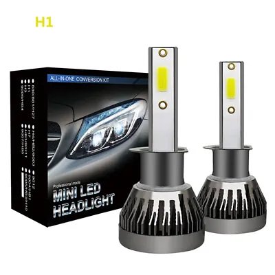 Pair H1 LED Headlight Kit 20000LM Hi Low Beam Bulb 6000K Lamp White High Power • $7.59