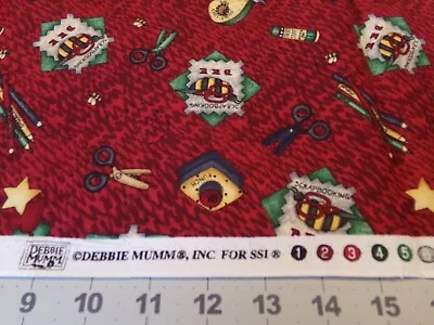 1 Yd X 44  Debbie Mumm Vintage  Scrapbooking   Colorful Cotton  #6274 • $12.89