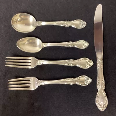 Melrose By Gorham Sterling 5 Piece Place Setting In Near Mint Condition • $209.47