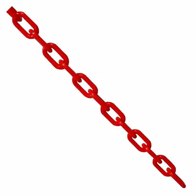 Plastic Barrier Chain Link Safety Decorative Garden Fence Red 15m X 6mm • £15.99