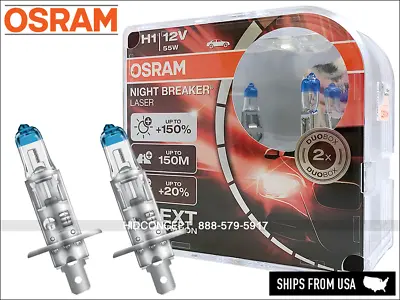 Osram Night Breaker Laser H1 Headlight Halogen Bulbs | 64150NL | Pack Of 2 • $24.99