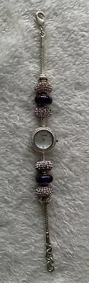 Genuine Charmed By Accurist Ladies Lilac And Purple Charms Beads Silver Watch • £99