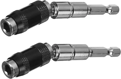 2 Pack Pivoting Bit Holder Magnetic Pivot Drill Bit Holder Quick Release Flexibl • $12.17