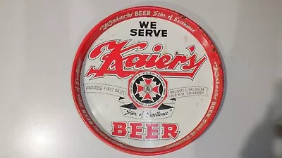 Vintage Kaier's Metal Beer Tray • $12.99