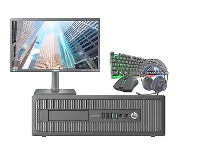 $534.99 • Buy Gaming Office PC Package Core I7 NVIDIA KB Mouse Headphones WiFi 24  Monitor