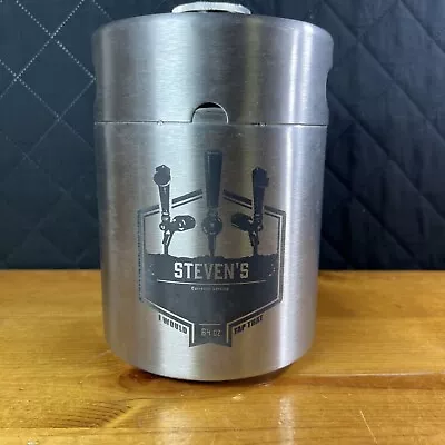 Mini Keg 64 OZ Portable Stainless Steel Growler Mancan Stevens I Would Tap That • $40