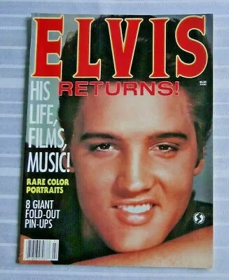 Vintage Magazine 1990 Elvis Returns His Life Films Music! Color Portraits   78 • $6