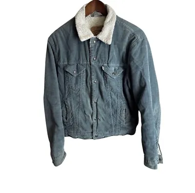 Vintage 90s Levi’s 71500 Men’s Corduroy Sherpa Jacket Size Medium • $53.99