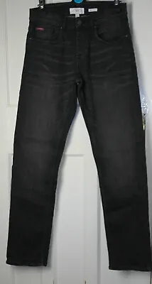£18.99 • Buy Lee Cooper Mens Black  Button Fly Regular Fit Denim Jeans Sz W-32 / L34  (mj81)
