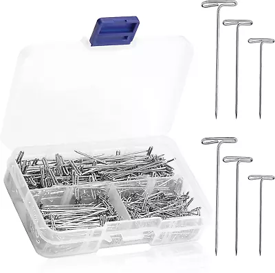 300Pcs T Pins 1 Inch 1.5 Inch 2 Inch Three Sizes T Shape Sewing Pins Stainl • $11.25